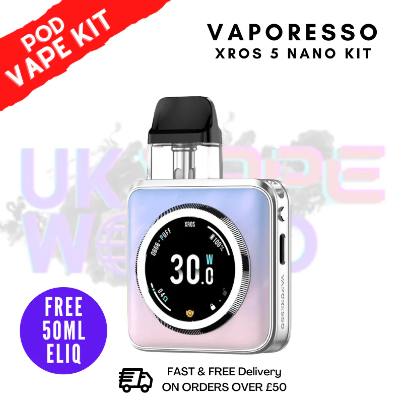 Nacre Vaporesso Xros 5 NANO Pod Kit + 50mL Eliquid