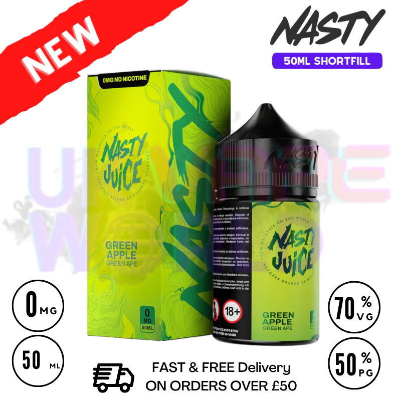 Nasty Juice Asap Green Apple Green APE 50ml Shortfill