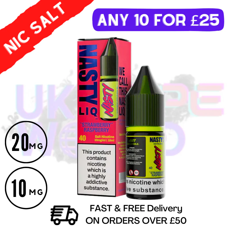 NastyLiq 'Strawberry Raspberry' Nic Salt By Nasty Eliquids