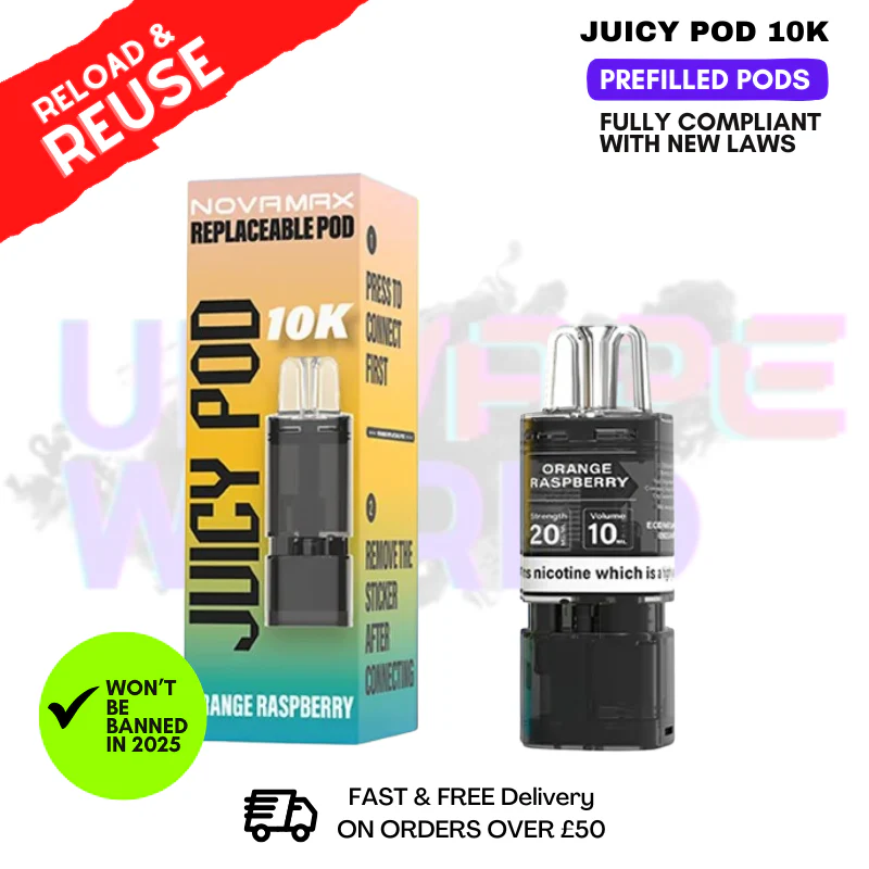 Orange Raspberry Juicy Pod 10K Replacement Pod 12ML - £2.99