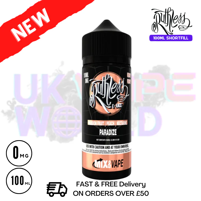 Paradize Ruthless 100ml shortfill e liquid - £7.99