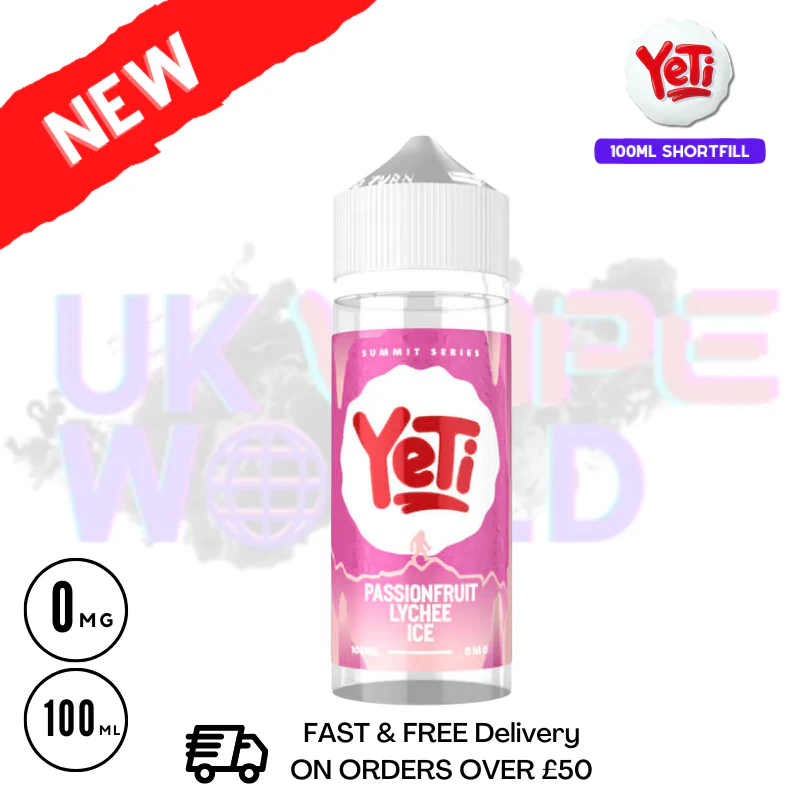 Passionfruit Lychee ICE Yeti Summit Shortfill Juice 100ML Eliquid