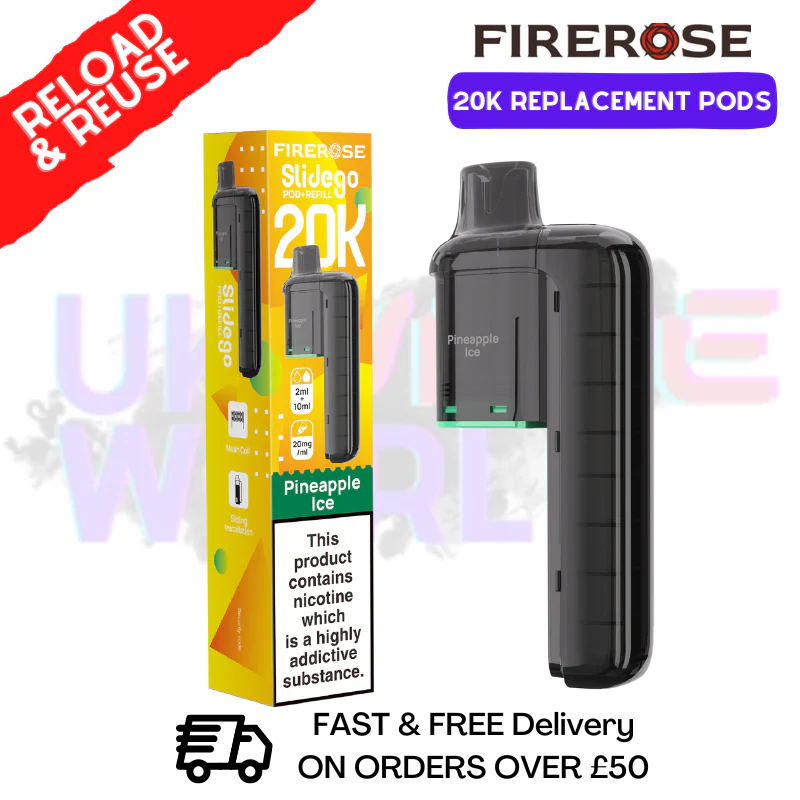 Pineapple ICE Firerose SlideGo 20K Replacement Pods