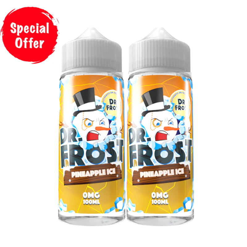 Pineapple Ice Flavour Dr Frost 100ML Shortfill E Liquid - Image 2
