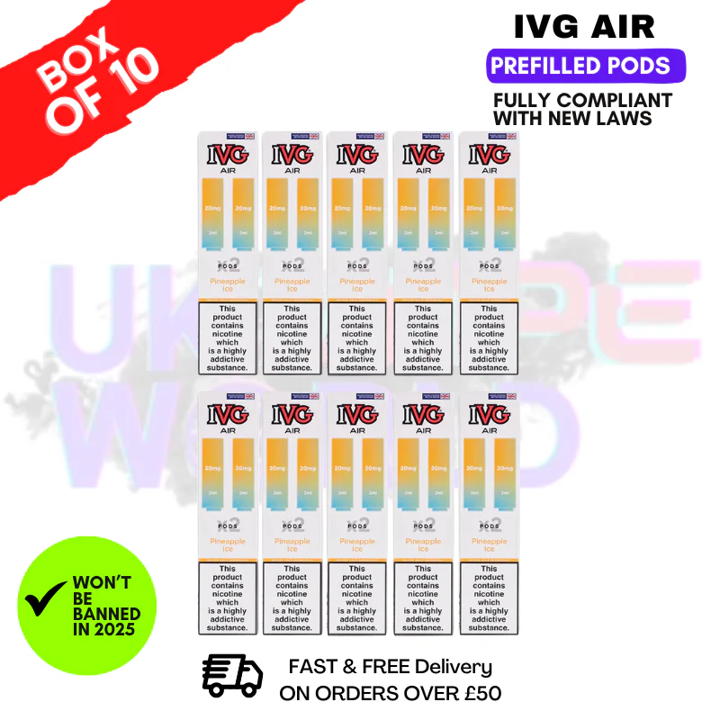 Pineapple ICE IVG AIR Prefilled Pod Box Of 10