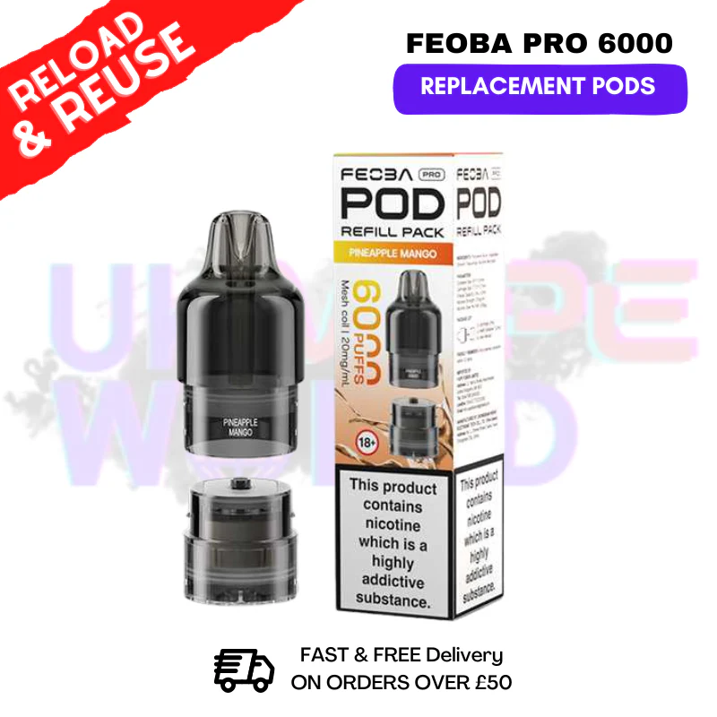 Pineapple Mango FEOBA Pro 6000 Replacement Pods