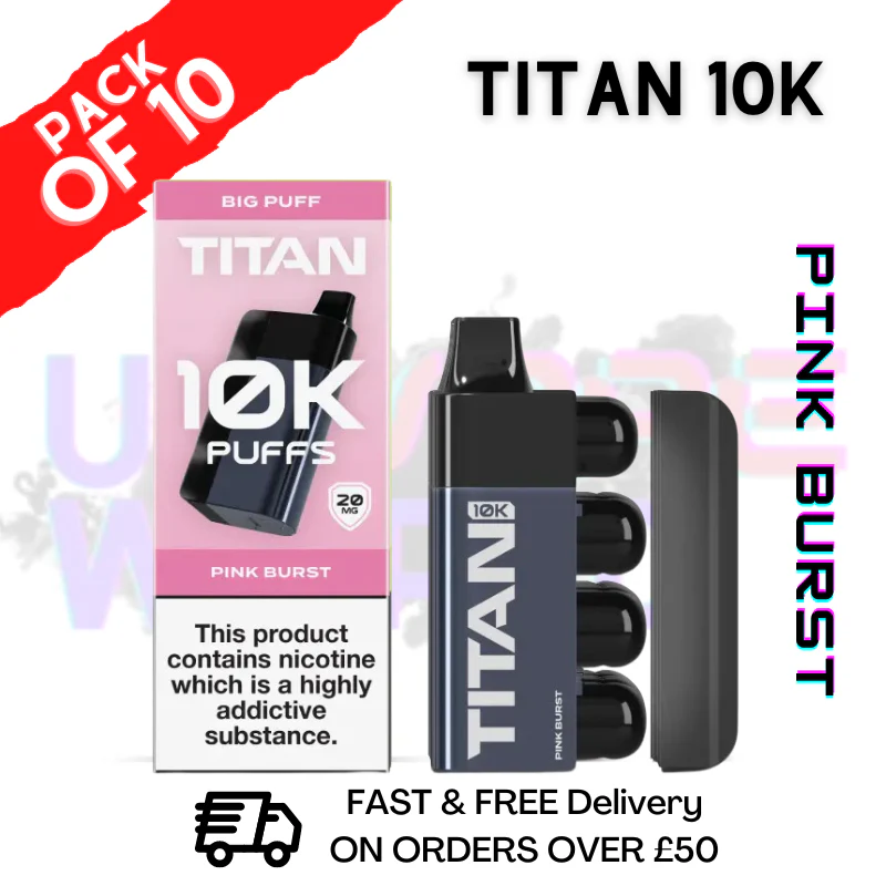 Pink Burst Titan 10K Prefilled Vape Kit Box Pack Of 10