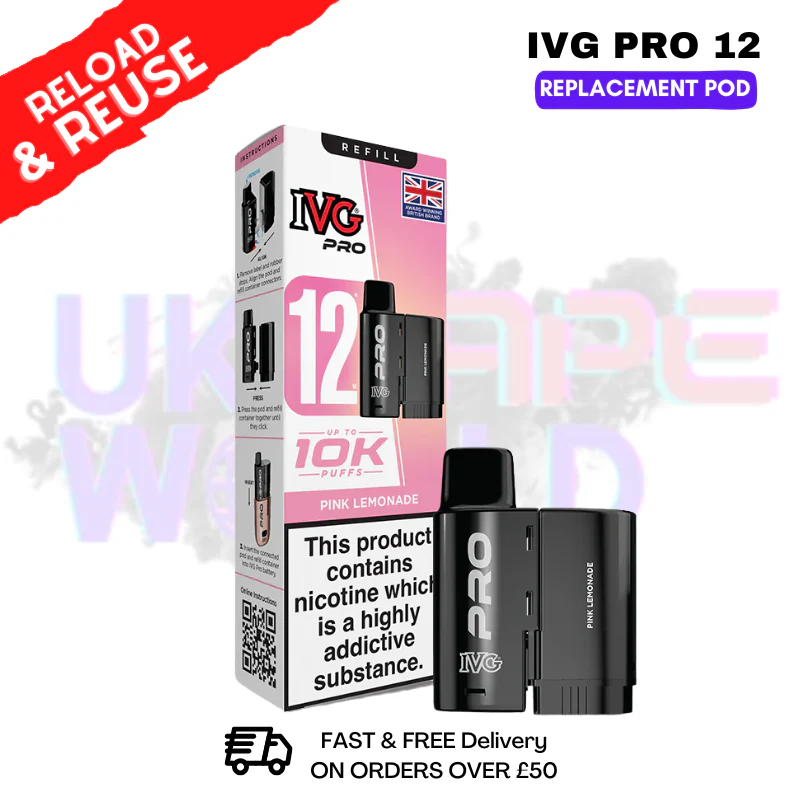Pink Lemonade IVG Pro 12 REFIL Pod Pack