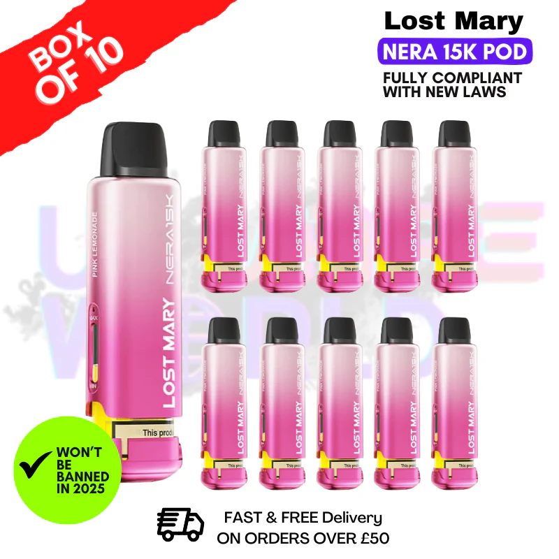 Pink Lemonade Lost Mary Nera15K REFIL Box OF 10