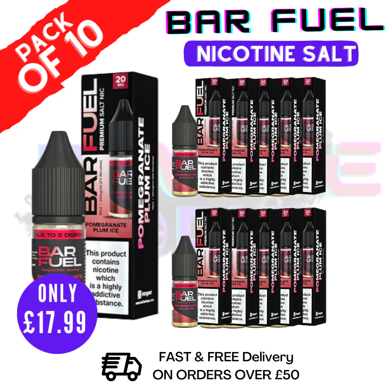 Pomegranate Plum ICE Bar Fuel Nic Salt BOX OF 10