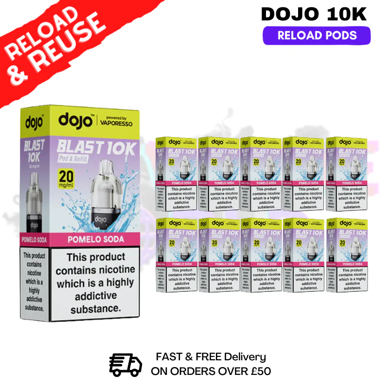 Pomelo Soda Dojo Blast 10K Replacement Pods Box Of 10