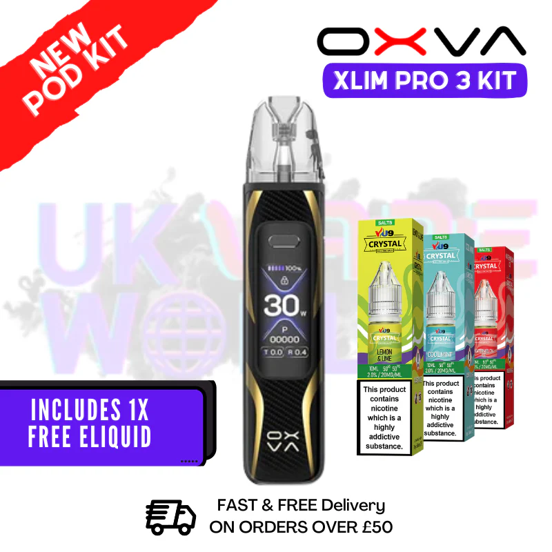 Pro Carbon Oxva Xlim Pro 3 Pod Kit + Free Nic Salt