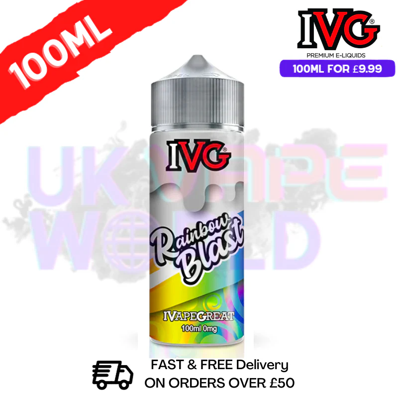 Rainbow Blast IVG Shortfill Juice (NEW) 100ML Eliquid