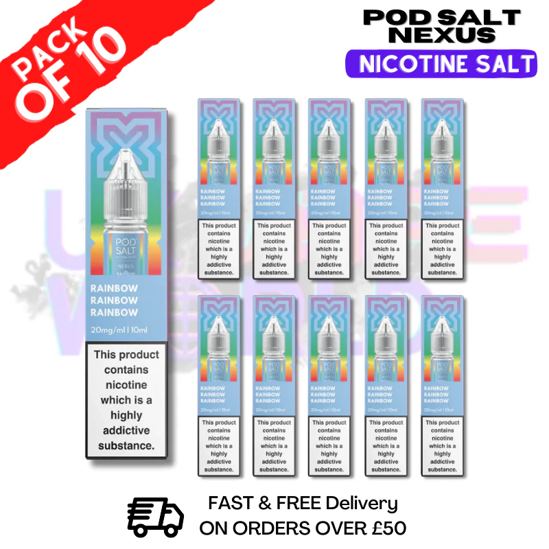 Rainbow Pod Salt Nexus Nic Salt Box Of 10