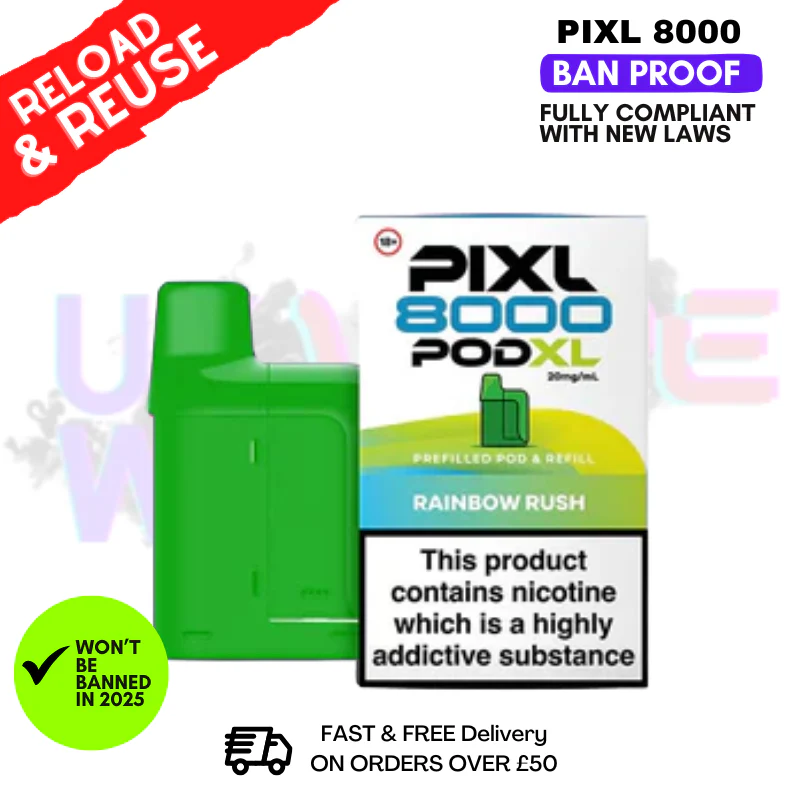 Rainbow Rush Pixl 8K Replacement Pods (Refil Pack)