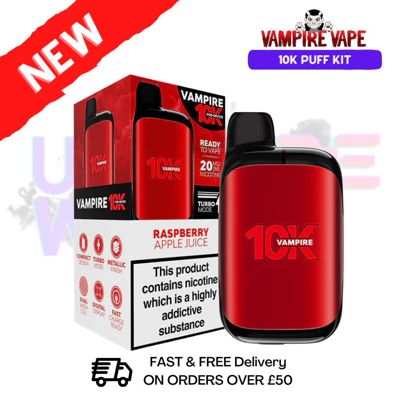 Raspberry Apple Juice Vampire Vape 10K Kit