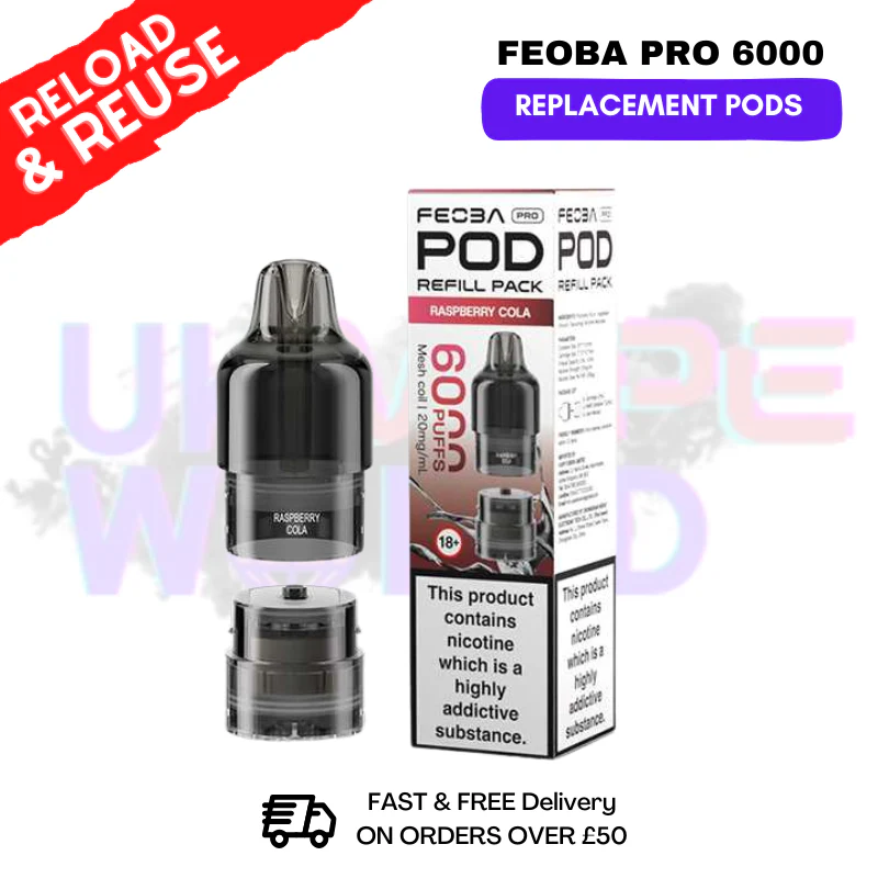 Raspberry Cola FEOBA Pro 6000 Replacement Pods