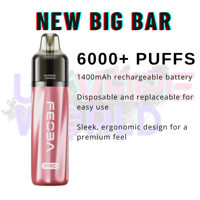 Raspberry Lemonade Feoba Pro 6000 6K Puff Pod Kit - Image 2