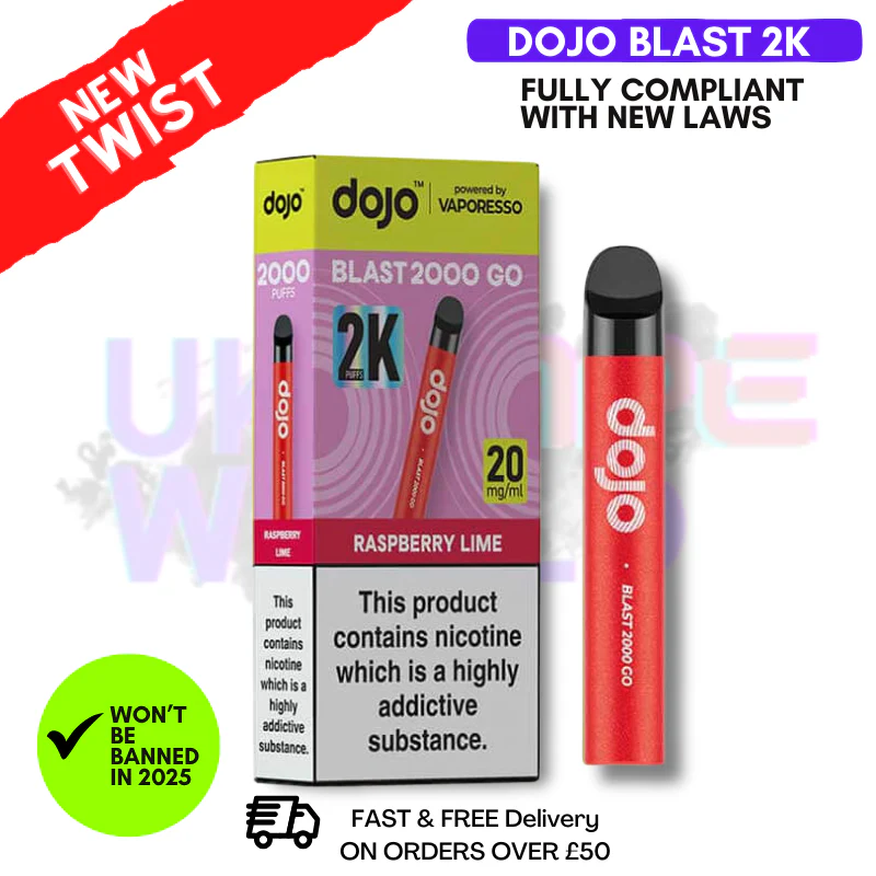 Raspberry Lime Dojo Blast 2000 2K Puff Kit
