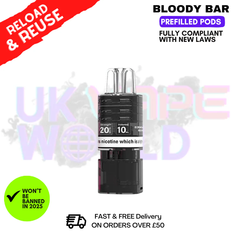 Raspberry Peach Bloody Bar 10K Replacement Pod