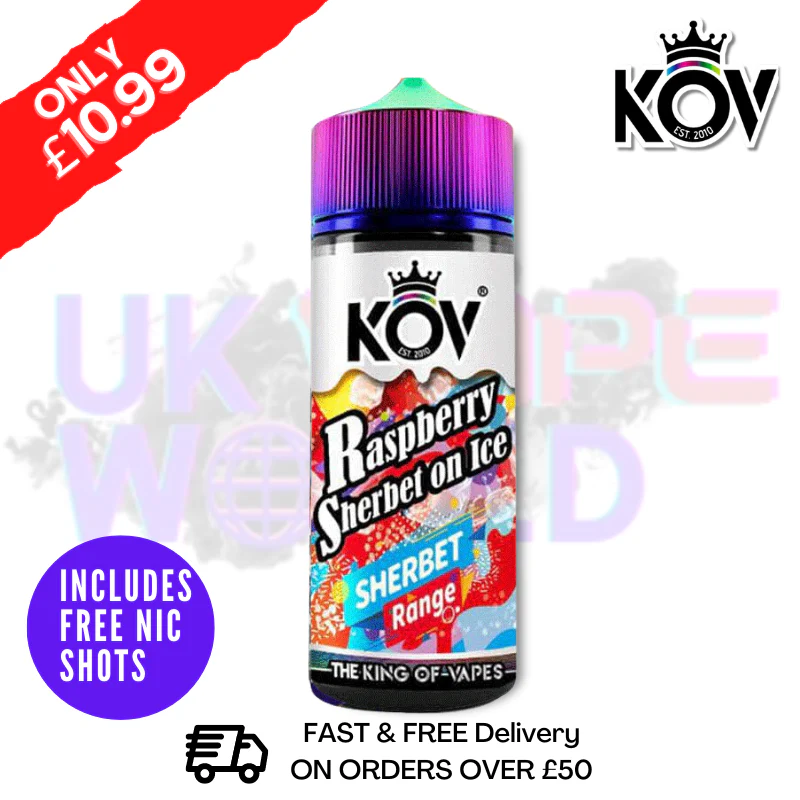 Raspberry Sherbet On ICE Range KOV 100ML Eliquid Shortfill E Juice
