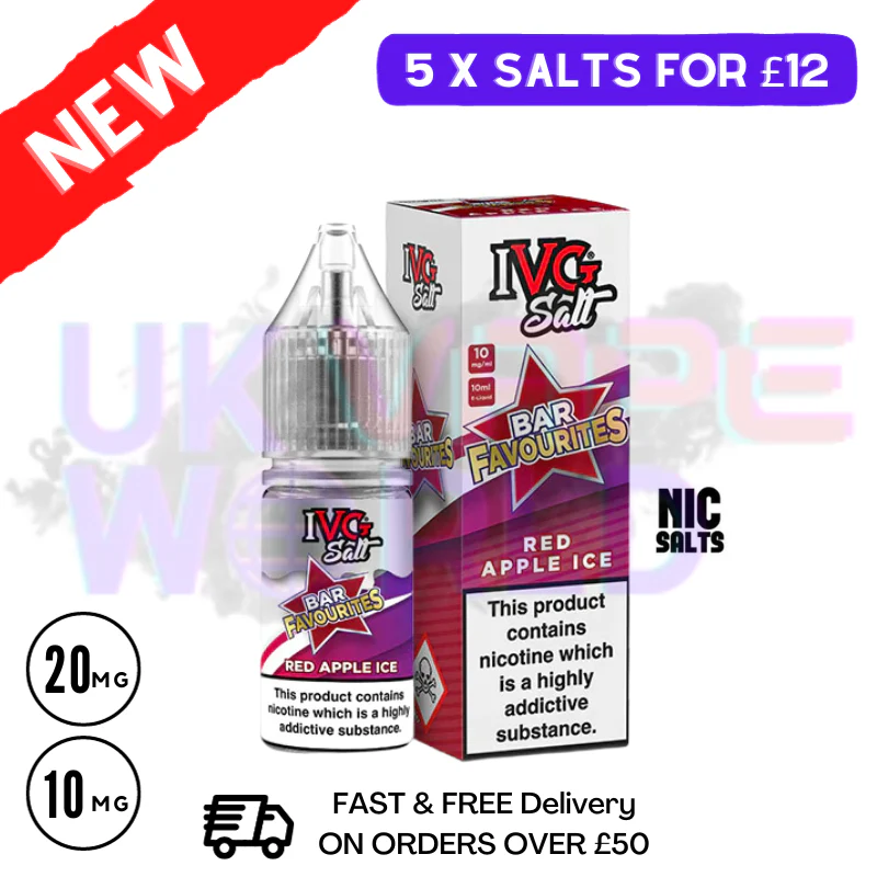 Red Apple ICE IVG "Bar Favourites" Salt 10ml Nic Eliquid