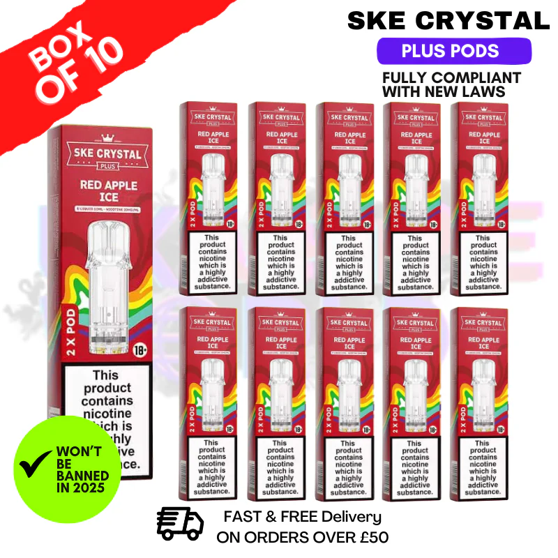 Red Apple Ice SKE Crystal Plus Prefilled Pod Box Of 10