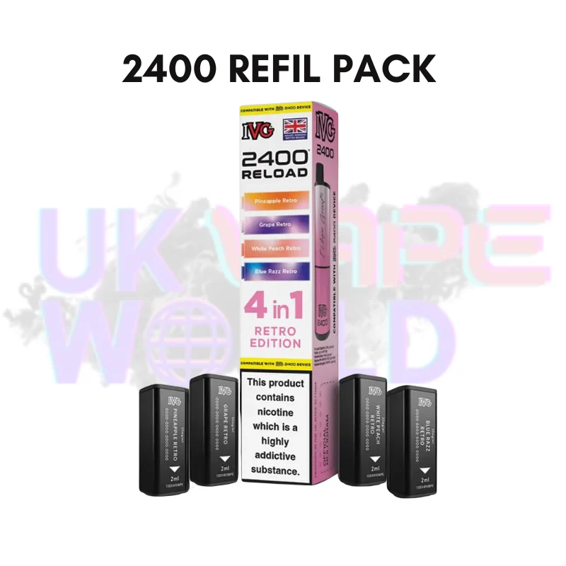 Retro Edition IVG 2400 RELOAD Pods - Box Of 10 - Image 2