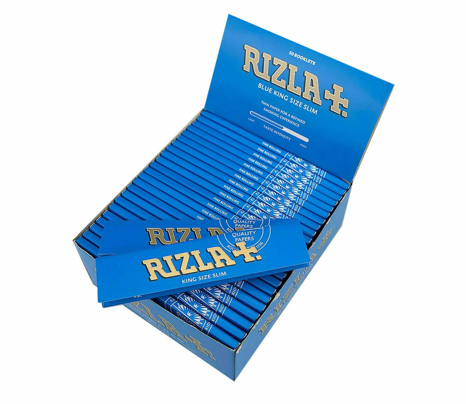 Rizla King Size Blue Slim Rolling Cigarette Papers Full Box 50 Booklets - Image 2