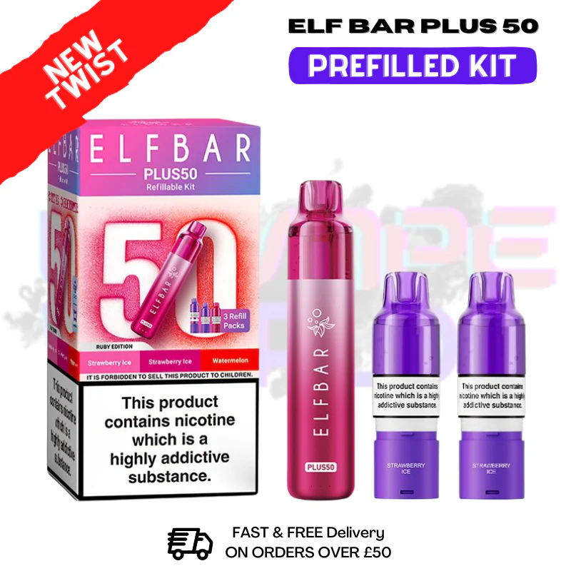 Ruby Edition Elf Bar 50K Puff Plus Kit