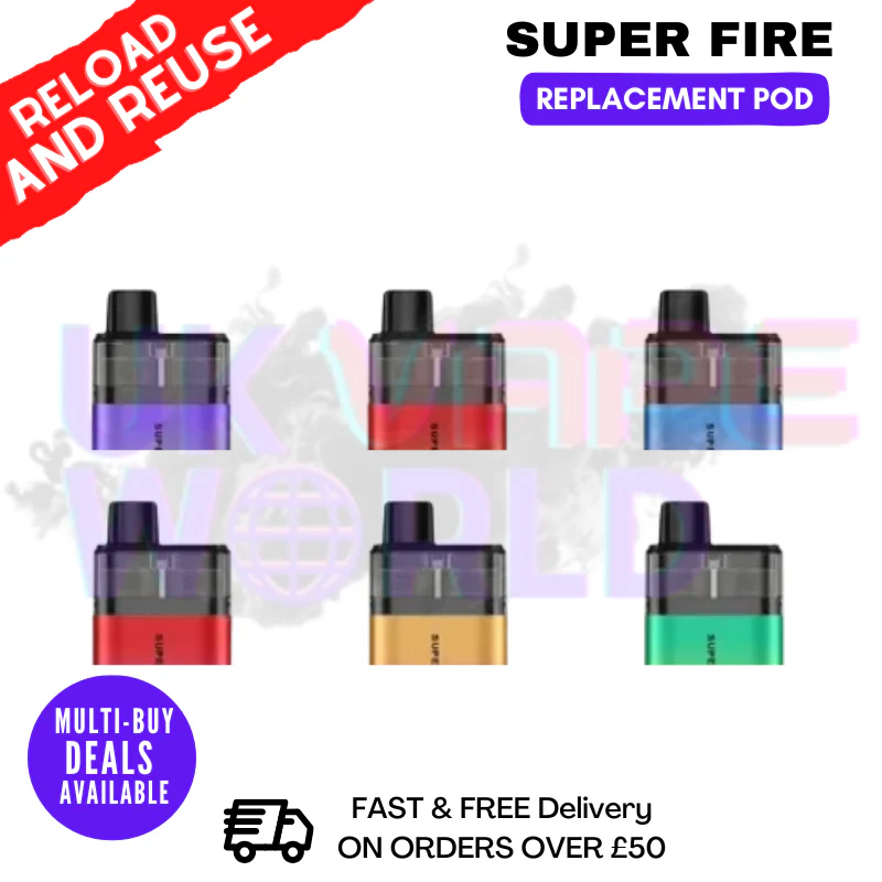 Shop Super Fire 60K Replacement Pods - £6.99