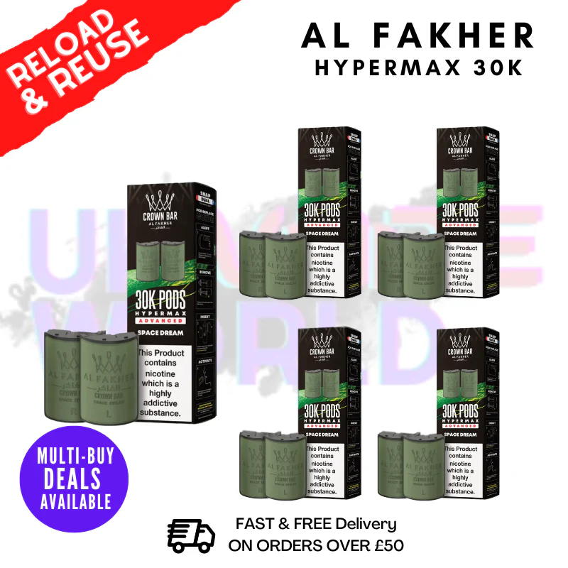 Space Dream AL Fakher 30K Box Of 5 Replacement Pods