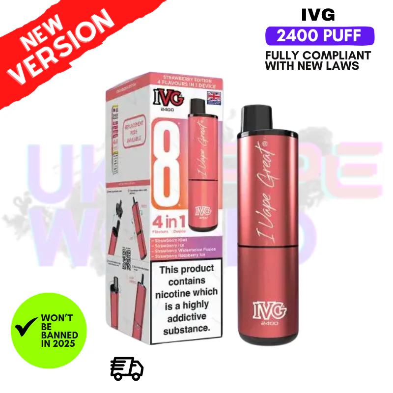 Strawberry Edition IVG 2400 Prefilled Pod Kit