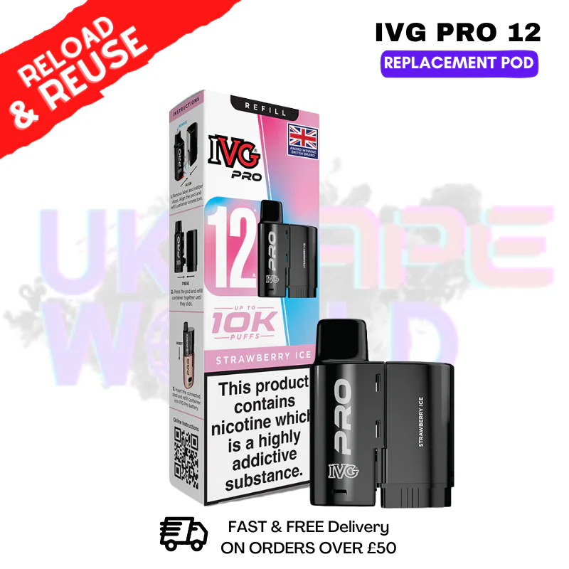 Strawberry ICE IVG Pro 12 REFIL Pod Pack