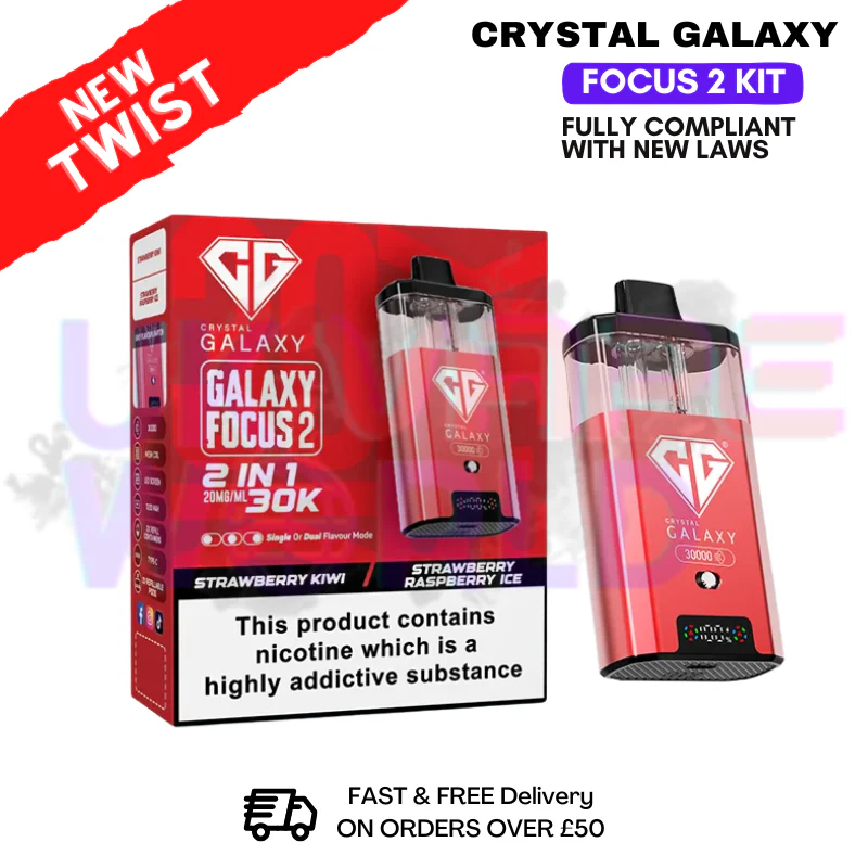 Strawberry Kiwi Crystal Galaxy 30K Focus 2 Puff Kit