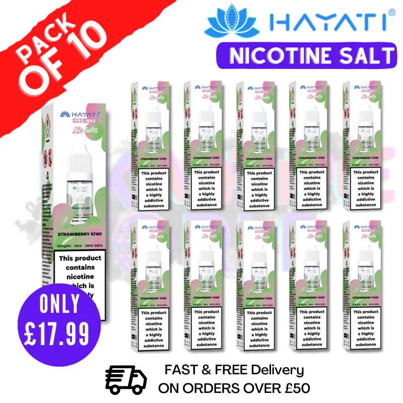 Strawberry Kiwi Hayati Pro Max Nic Salt Box Of 10