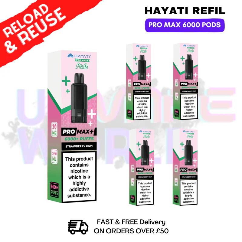 Strawberry Kiwi Hayati ProMax 6K Replacement Pods Box Of 5