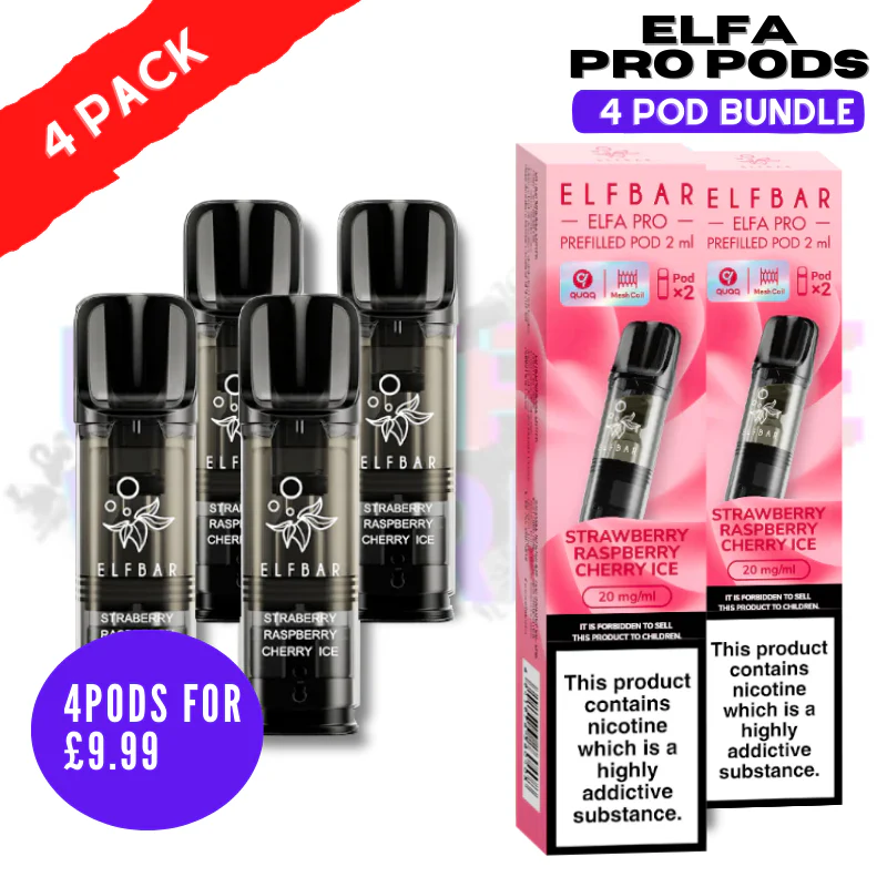 Strawberry Raspberry Cherry Ice ELFA Pro Pods - Pack Of 4 PODS