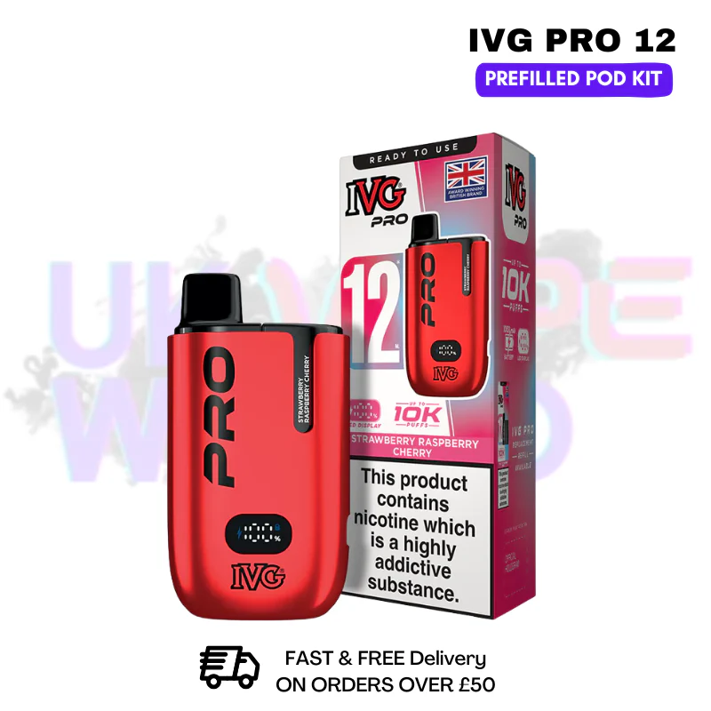 Strawberry Raspberry Cherry IVG Pro12 Prefilled Pod Kit