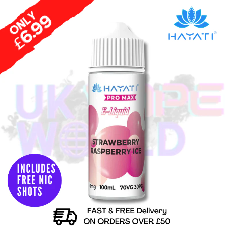 Strawberry Raspberry ICE Hayati Pro Max Shortfill Juice 100ML Eliquid