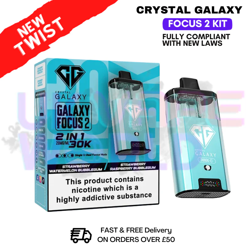 Straw Watermelon Bubblegum Crystal Galaxy 30K Focus 2 Puff Kit