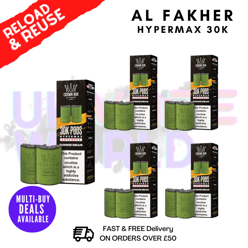 Summer Dream AL Fakher 30K Box Of 5 Replacement Pods