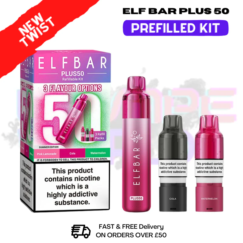 Summer Edition Elf Bar 50K Puff Plus Kit - Only £8.99