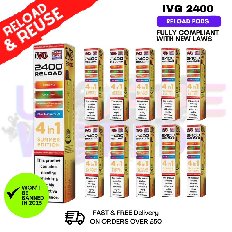 Summer Edition IVG 2400 RELOAD Pods - Box Of 10