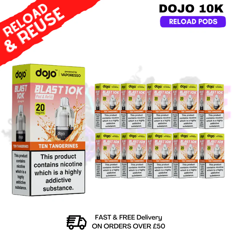 Ten Tangerines Dojo Blast 10K Replacement Pods Box Of 10