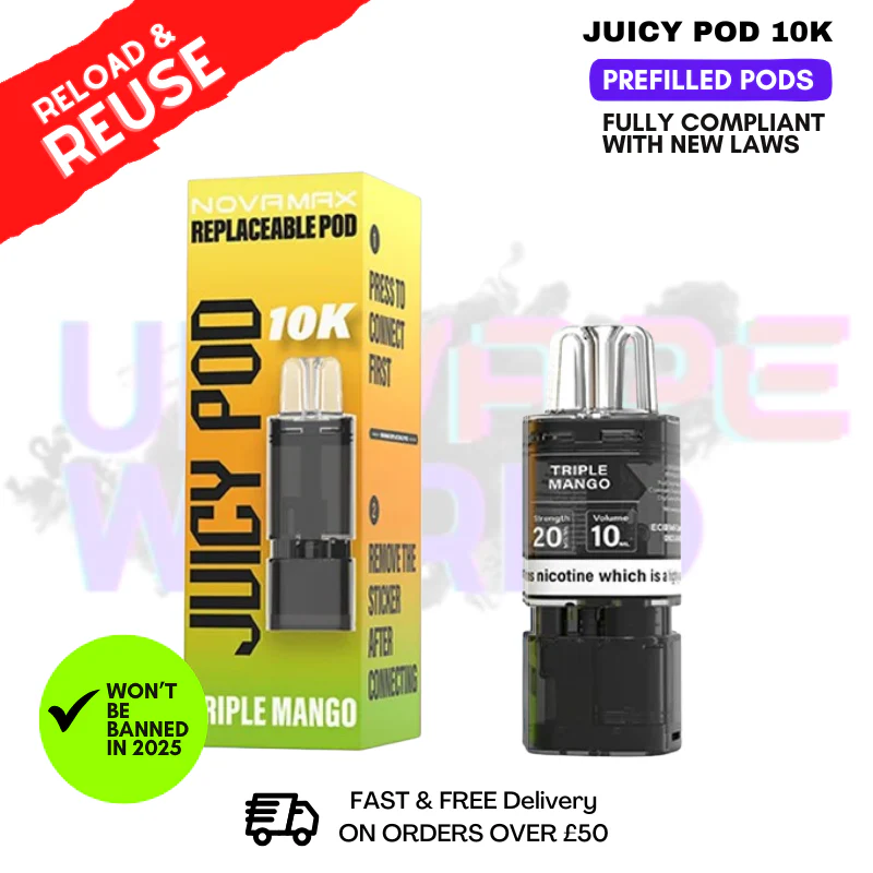 Triple Mango Juicy Pod 10K Replacement Pod 12ML - £2.99