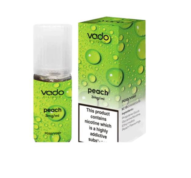 Vado E-Liquid Peach 100ML | 50/50 VG PG | 10X10ML - Image 2