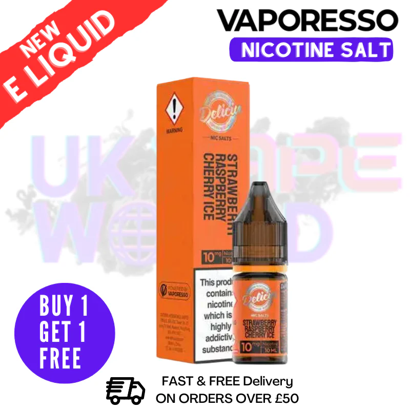 Vaporesso Deliciu Strawberry Raspberry Cherry ICE Nic Salt E-Liquid