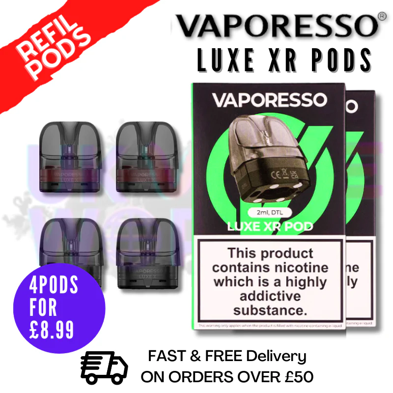 Vaporesso Luxe XR replacement pods (2 x Pack Of 2) - ONLY £2.24