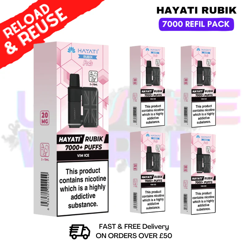 Vim ICE Hayati Rubik 7K Replacement Pods Box Of 5